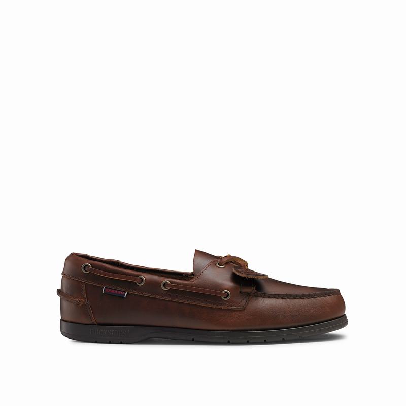 Brown Russell And Bromley Docksides Men's Boat Shoes | SEL5611CI