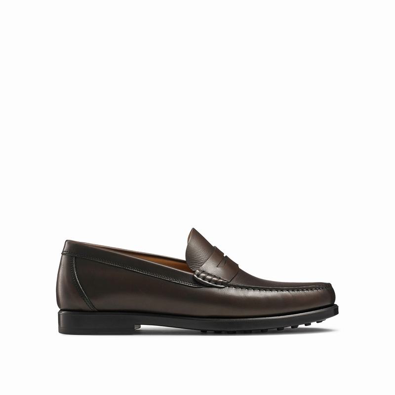 Brown Russell And Bromley Hard Wear Men's Loafers | UDH1450OK