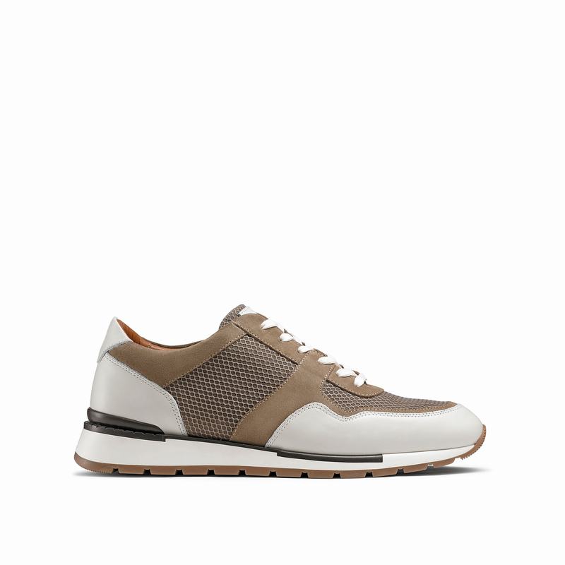 Brown Russell And Bromley Lomond Men's Low Top Sneakers | FFO5947NE
