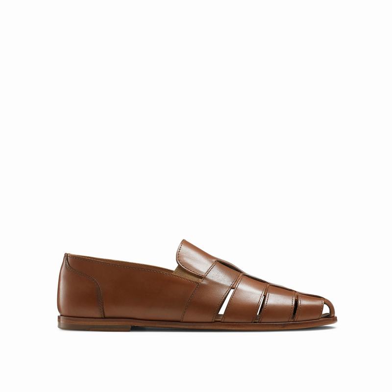 Brown Russell And Bromley Mariner Men's Slip On Shoes | FWF7686UK