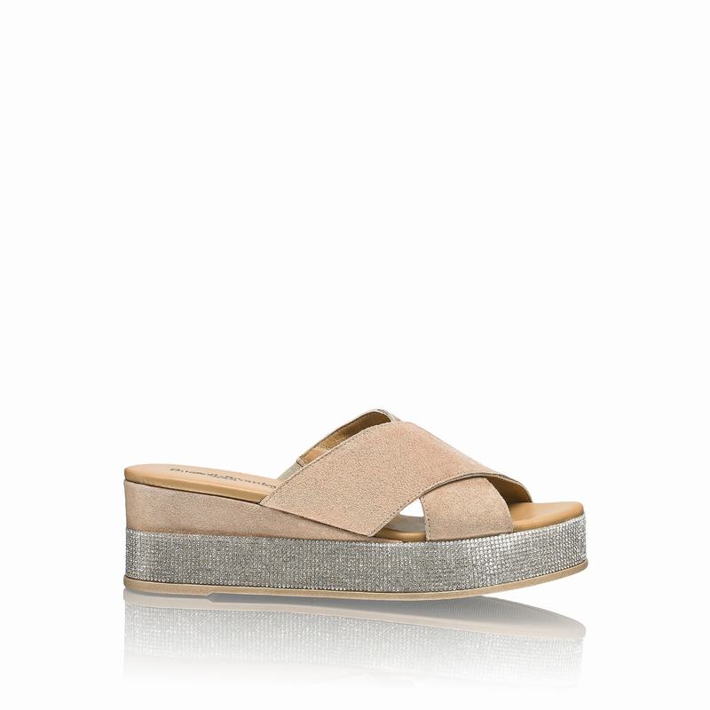 Brown Russell And Bromley Plaza Luxe Women's Wedge Sandals | ZRC9521KX