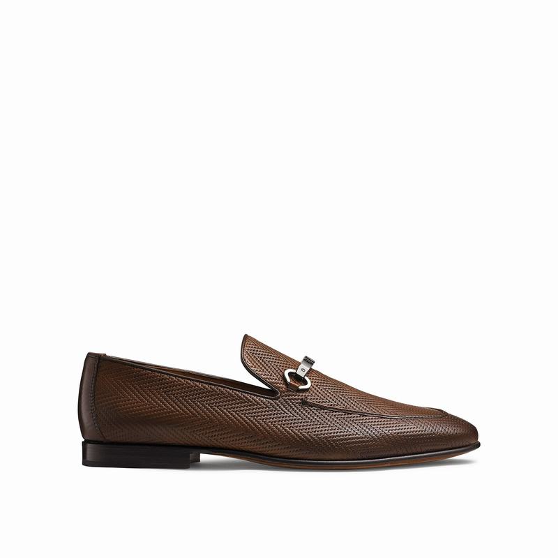 Brown Russell And Bromley Pluto Men's Loafers | OHR7870BS