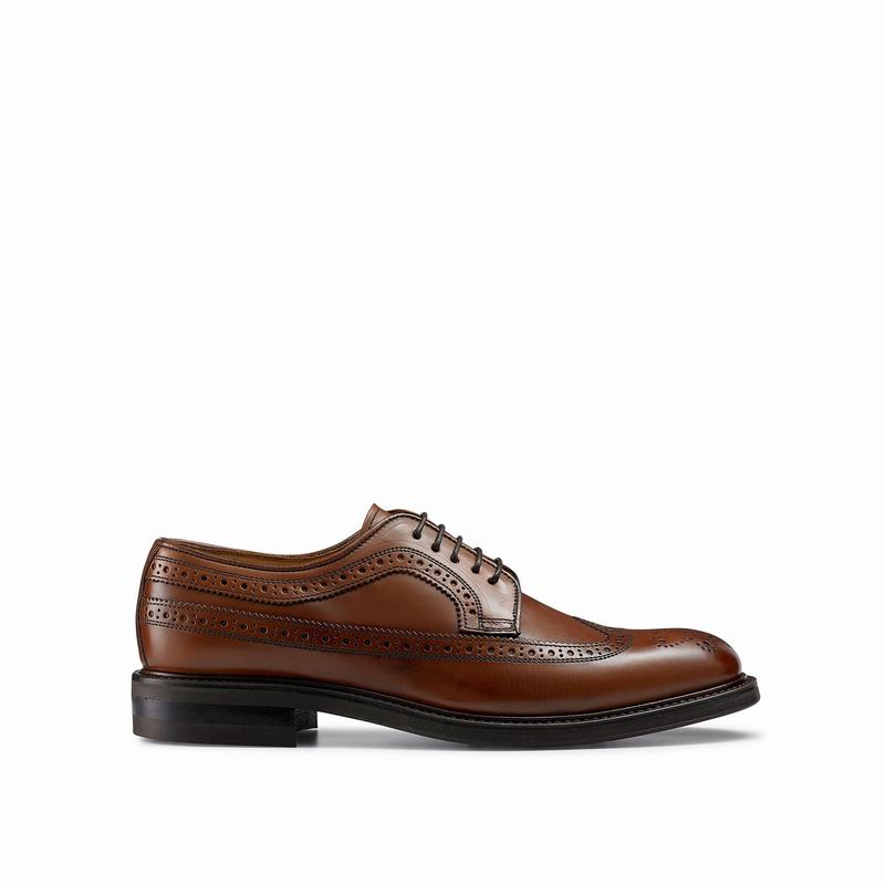 Brown Russell And Bromley Southport Men's Derby Shoes | TEU8816RZ
