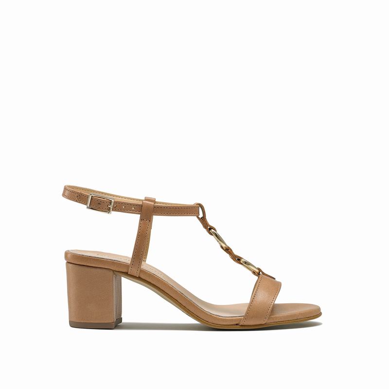 Brown Russell And Bromley Triumph Women's Heeled Sandals | QPQ1464KW