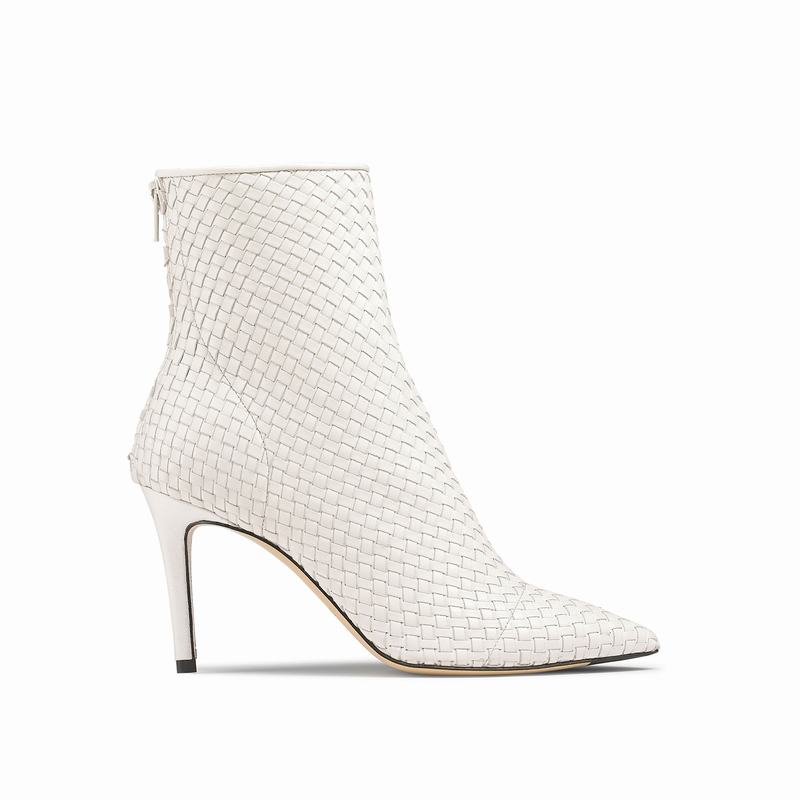 Cream White Russell And Bromley 85bootiehi Women's Ankle Boots | QGP933YI