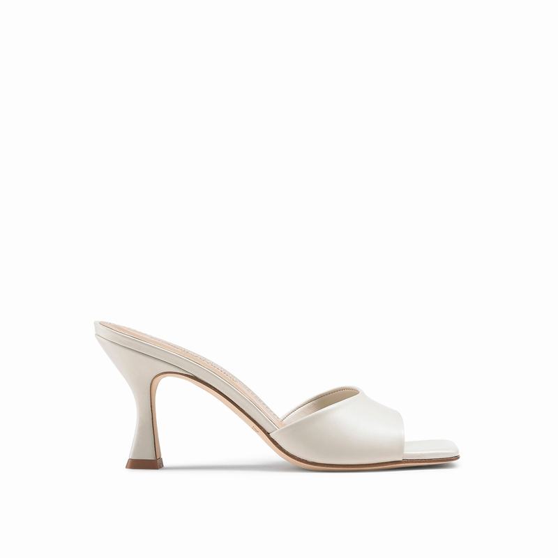 Cream White Russell And Bromley Mojito Women's Heeled Sandals | PVT6132FT