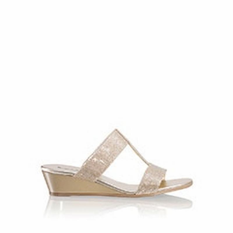 Gold Russell And Bromley Bellina Women's Wedge Sandals | AXG9896JX