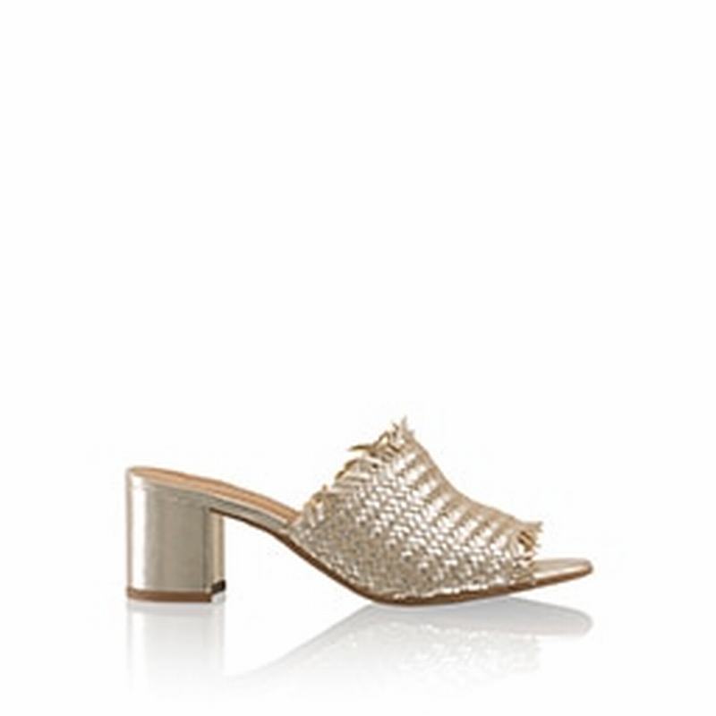 Gold Russell And Bromley Libertymid Women's Wedge Sandals | DRW4553SQ
