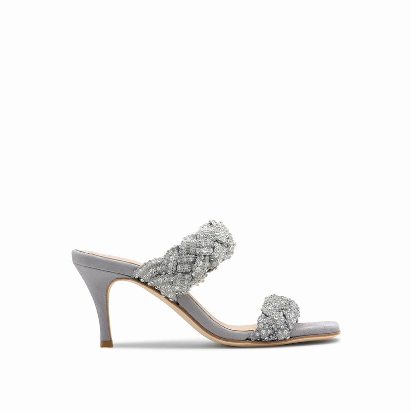 Grey Russell And Bromley Be Jewel Women's Heeled Sandals | GJZ4592NL