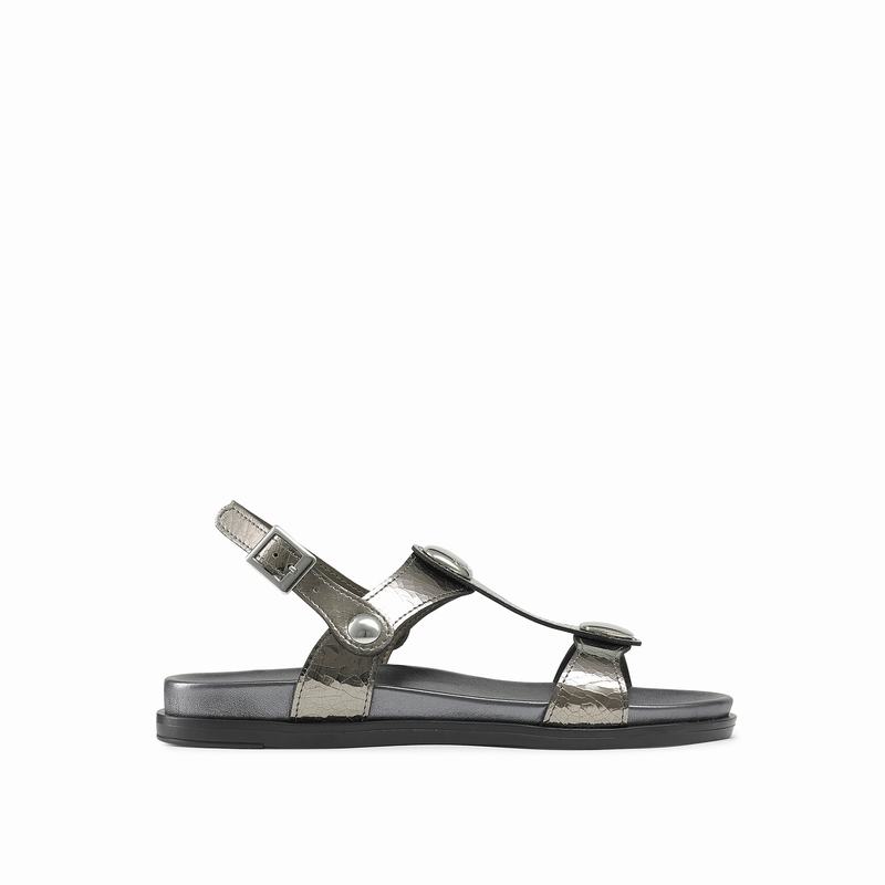 Metallic Russell And Bromley Laura Women's Flat Sandals | LQD5119NQ