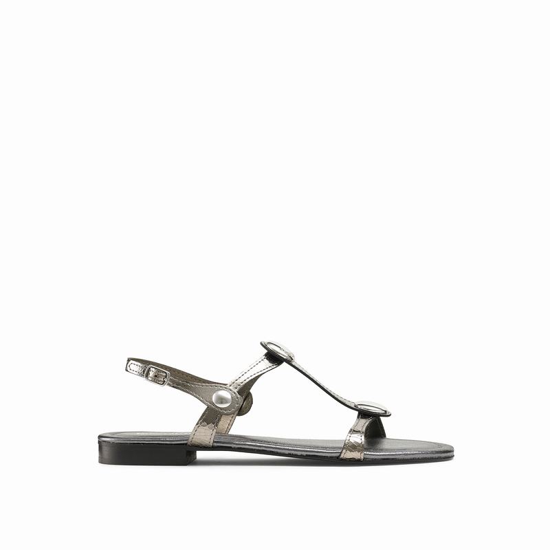 Metallic Russell And Bromley Lauren Women's Flat Sandals | ART4091WX