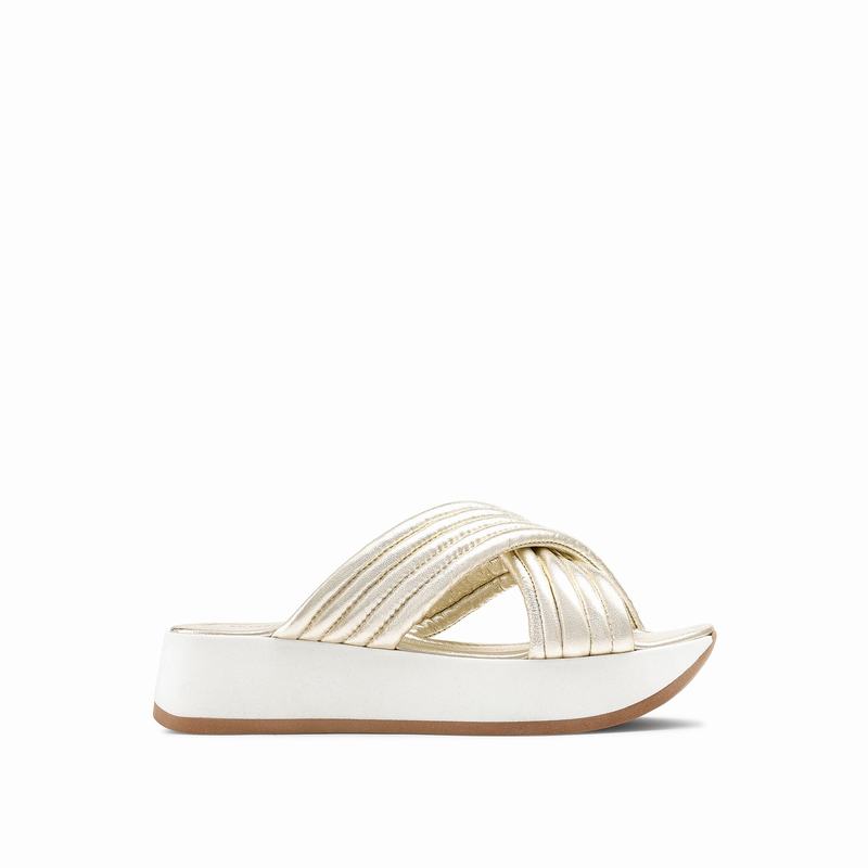 Metallic Russell And Bromley Site See Women's Wedge Sandals | HUO4190RM