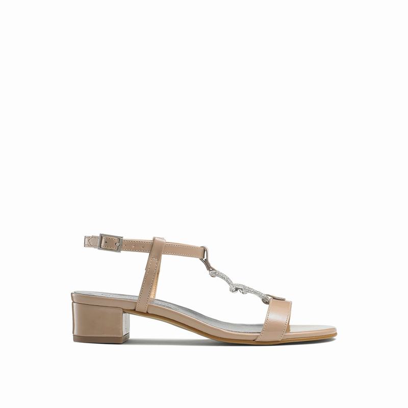 Pink Russell And Bromley Jewely Women's Heeled Sandals | RYP2135BE