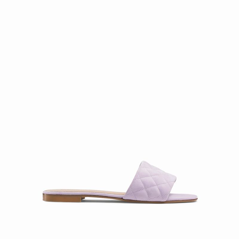 Purple Russell And Bromley Quiltmule Women's Mules | LRE596VI