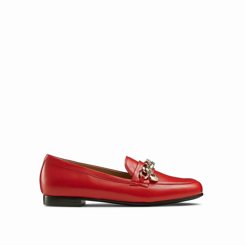Red Russell And Bromley Chitchat Women's Loafers | MIR5713QU