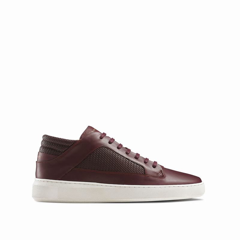 Red Russell And Bromley Milestone Men's Mid Top Sneakers | ADY9650NT