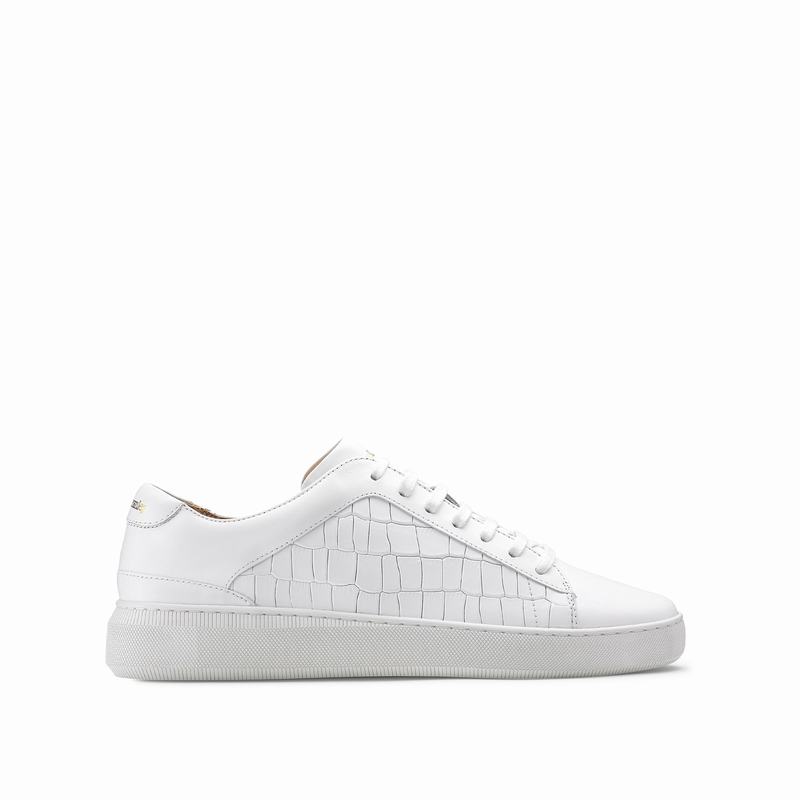 White Russell And Bromley Clear Run Men's Low Top Sneakers | SXV7162BA
