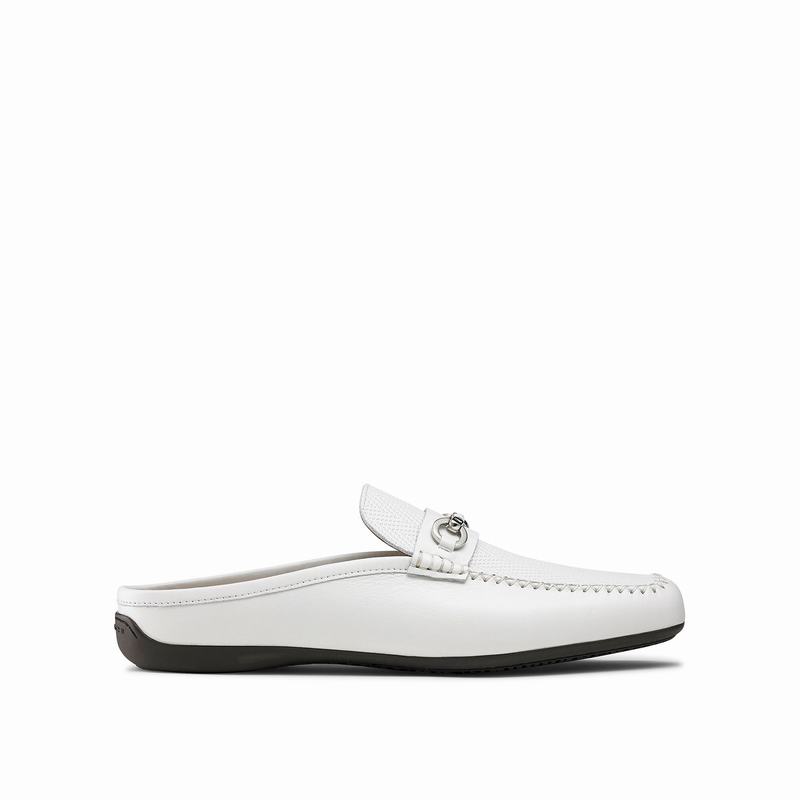 White Russell And Bromley Crossout Men's Slippers | MMX8786ZN