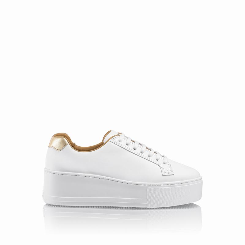 White Russell And Bromley Park Life Women's Platform Sneakers | YRH2781OY